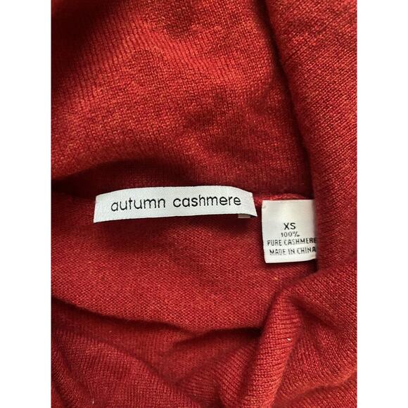 Autumn Cashmere Tie-Back Sweater Red Tunic Knit Size Extra Small Holiday - Picture 7 of 12